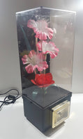 Vintage Fiber Optics Flower Light and Clock 14 1/2" Tall