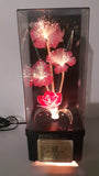 Vintage Fiber Optics Flower Light and Clock 14 1/2" Tall