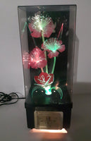 Vintage Fiber Optics Flower Light and Clock 14 1/2" Tall