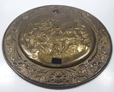 Vintage Pilgrim Pub 3D Hammered Brass 14" Brass Tone Metal Plate Wall Hanging