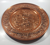 Vintage Peerage Tavern 3D Hammered Copper 15" Metal Plate Wall Hanging Made in England