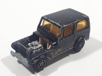 Vintage Yatming No. 1062 Jeep CJ-7 Black Die Cast Toy Car Vehicle Missing Hood