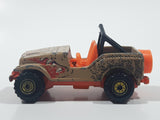 1996 Hot Wheels Street Eaters Roll Patrol Jeep CJ Trailbuster Tan Beige Brown Die Cast Toy Car Vehicle