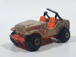 1996 Hot Wheels Street Eaters Roll Patrol Jeep CJ Trailbuster Tan Beige Brown Die Cast Toy Car Vehicle