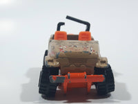 1996 Hot Wheels Street Eaters Roll Patrol Jeep CJ Trailbuster Tan Beige Brown Die Cast Toy Car Vehicle