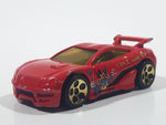 2002 Hot Wheels Yu-Gi-Oh! Seared Tuner Red Die Cast Toy Car Vehicle