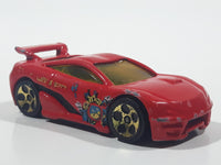 2002 Hot Wheels Yu-Gi-Oh! Seared Tuner Red Die Cast Toy Car Vehicle