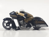 HTF 2010 Hot Wheels Road Roller Police Motor Cycle Chopper Black Die Cast Toy Car Vehicle