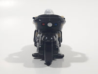 HTF 2010 Hot Wheels Road Roller Police Motor Cycle Chopper Black Die Cast Toy Car Vehicle