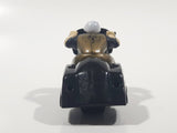 HTF 2010 Hot Wheels Road Roller Police Motor Cycle Chopper Black Die Cast Toy Car Vehicle