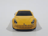 2014 Hot Wheels HW City - Speed Team Ferrari F12 Berlinetta Yellow Die Cast Toy Car Vehicle