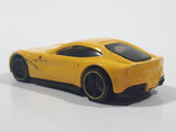 2014 Hot Wheels HW City - Speed Team Ferrari F12 Berlinetta Yellow Die Cast Toy Car Vehicle