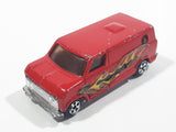 Vintage Unknown Brand Van Red Die Cast Toy Car Vehicle Made in Hong Kong
