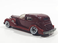 1983 Hot Wheels '35 Classic Caddy Cadillac Maroon Die Cast Toy Car Vehicle