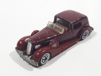 1983 Hot Wheels '35 Classic Caddy Cadillac Maroon Die Cast Toy Car Vehicle