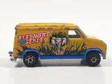 Vintage Majorette No. 279 / 234 Fourgon Van Elephant Reserve Yellow Blue 1/65 Scale Die Cast Toy Car Vehicle with Opening Rear Doors