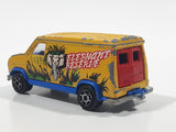 Vintage Majorette No. 279 / 234 Fourgon Van Elephant Reserve Yellow Blue 1/65 Scale Die Cast Toy Car Vehicle with Opening Rear Doors