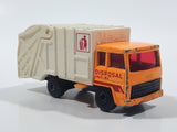 Vintage 1993 Lesney Matchbox Superfast No. 36 Colectomatic Refuse Truck Orange and White Garbage Pickup Die Cast Toy Car Vehicle