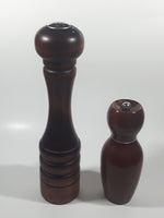 Wood Salt and Pepper Shaker 7 1/4" and 11 3/4" Tall