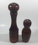 Wood Salt and Pepper Shaker 7 1/4" and 11 3/4" Tall