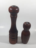 Wood Salt and Pepper Shaker 7 1/4" and 11 3/4" Tall