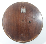 Antique Harrison & Co Montreal Round Heavy Wood Cased Barometer Weather Station Made in England