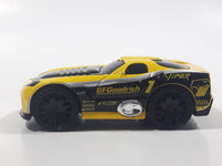 2002 Hot Wheels Hot Tunerz BFGoodrich Dodge Viper GTS-R Yellow Die Cast Toy Car Vehicle Missing Spoiler