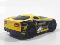 2002 Hot Wheels Hot Tunerz BFGoodrich Dodge Viper GTS-R Yellow Die Cast Toy Car Vehicle Missing Spoiler