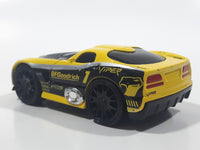 2002 Hot Wheels Hot Tunerz BFGoodrich Dodge Viper GTS-R Yellow Die Cast Toy Car Vehicle Missing Spoiler