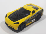 2002 Hot Wheels Hot Tunerz BFGoodrich Dodge Viper GTS-R Yellow Die Cast Toy Car Vehicle Missing Spoiler