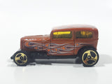 2009 Hot Wheels Heat Fleet Midnight Otto Metalflake Dark Orange Brown Die Cast Toy Car Vehicle