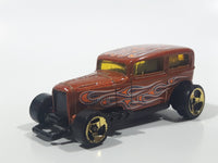 2009 Hot Wheels Heat Fleet Midnight Otto Metalflake Dark Orange Brown Die Cast Toy Car Vehicle