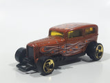 2009 Hot Wheels Heat Fleet Midnight Otto Metalflake Dark Orange Brown Die Cast Toy Car Vehicle