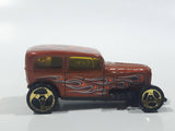 2009 Hot Wheels Heat Fleet Midnight Otto Metalflake Dark Orange Brown Die Cast Toy Car Vehicle