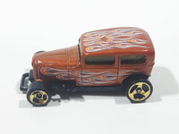 2009 Hot Wheels Heat Fleet Midnight Otto Metalflake Dark Orange Brown Die Cast Toy Car Vehicle