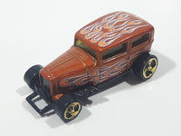 2009 Hot Wheels Heat Fleet Midnight Otto Metalflake Dark Orange Brown Die Cast Toy Car Vehicle