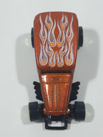 2009 Hot Wheels Heat Fleet Midnight Otto Metalflake Dark Orange Brown Die Cast Toy Car Vehicle