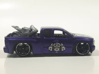 2010 Hot Wheels HW Garage Chevy Silverado Truck Metalflake Purple Die Cast Toy Car Vehicle