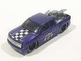 2010 Hot Wheels HW Garage Chevy Silverado Truck Metalflake Purple Die Cast Toy Car Vehicle