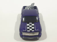 2010 Hot Wheels HW Garage Chevy Silverado Truck Metalflake Purple Die Cast Toy Car Vehicle