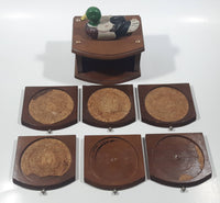 Vintage Woodward's Mallard Duck Wooden Coaster Set of 6