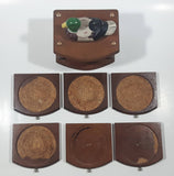 Vintage Woodward's Mallard Duck Wooden Coaster Set of 6