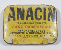 Vintage Whitehall Laboratories Anacin 12 Analgesic Tablets Fast Pain Relief Tin - Empty