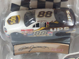 2003 Trevco Winner's Circle NASCAR Dale Jarrett #88 UPS Ford Car and Flag Shaped Christmas Ornament New in Box