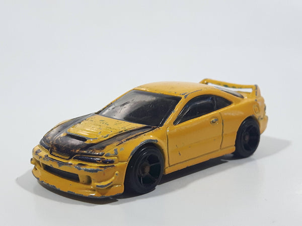 2016 Hot Wheels Night Burnerz Custom '01 Acura Integra GSR Dark Yellow Die Cast Toy Car Vehicle