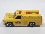 1996 Hot Wheels Fire Squad Rescue Ranger Truck Yellow Die Cast Toy Car Vehicle