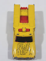 1996 Hot Wheels Fire Squad Rescue Ranger Truck Yellow Die Cast Toy Car Vehicle