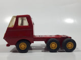 Vintage Tonka Semi Tractor Truck Red and Yellow Pressed Steel Die Cast Toy Car Vehicle