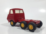 Vintage Tonka Semi Tractor Truck Red and Yellow Pressed Steel Die Cast Toy Car Vehicle