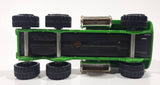Vintage Tonka Semi Truck Livestock Horse Cattle Trailer Green and White Pressed Steel Die Cast Toy Car Vehicle